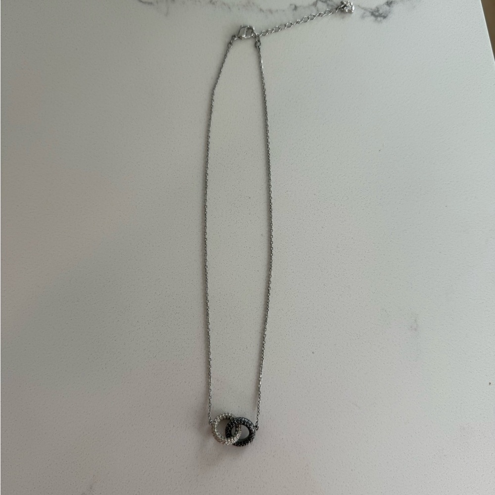 Swarovski Dextera Necklace Silver and Black